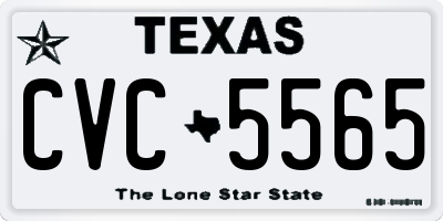 TX license plate CVC5565