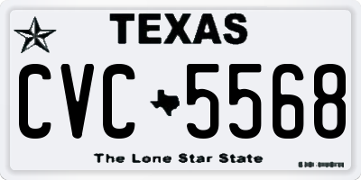 TX license plate CVC5568