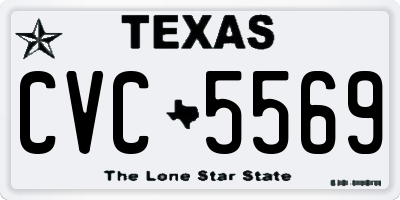 TX license plate CVC5569
