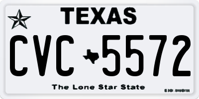TX license plate CVC5572