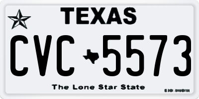 TX license plate CVC5573