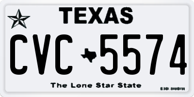 TX license plate CVC5574