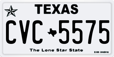 TX license plate CVC5575