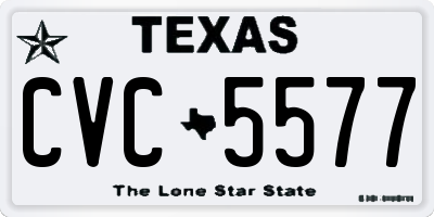 TX license plate CVC5577