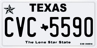TX license plate CVC5590