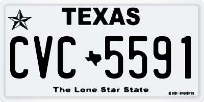TX license plate CVC5591