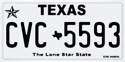 TX license plate CVC5593