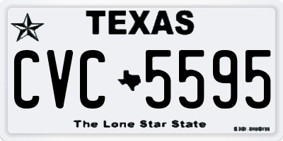 TX license plate CVC5595