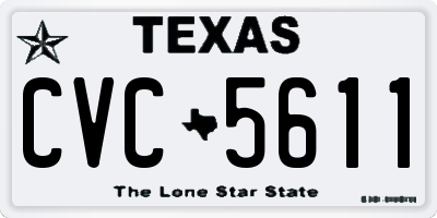 TX license plate CVC5611