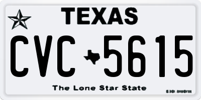 TX license plate CVC5615