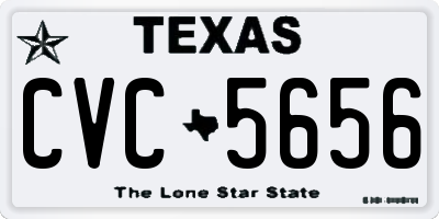 TX license plate CVC5656