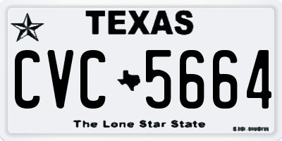 TX license plate CVC5664
