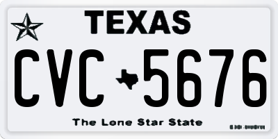 TX license plate CVC5676