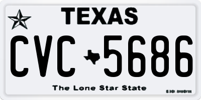 TX license plate CVC5686