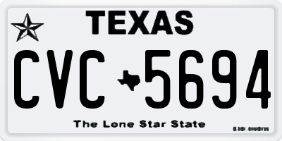 TX license plate CVC5694