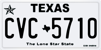 TX license plate CVC5710