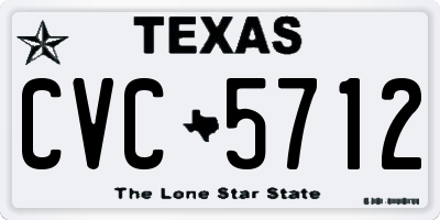 TX license plate CVC5712