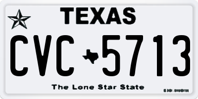TX license plate CVC5713