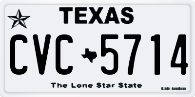 TX license plate CVC5714