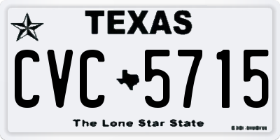 TX license plate CVC5715