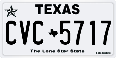 TX license plate CVC5717