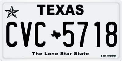 TX license plate CVC5718