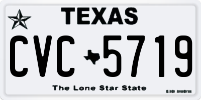 TX license plate CVC5719