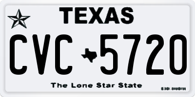 TX license plate CVC5720
