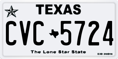 TX license plate CVC5724