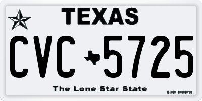 TX license plate CVC5725