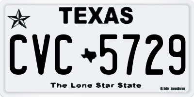 TX license plate CVC5729
