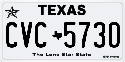 TX license plate CVC5730