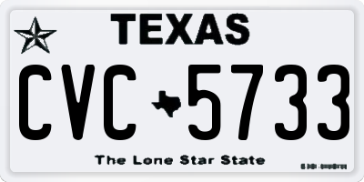 TX license plate CVC5733