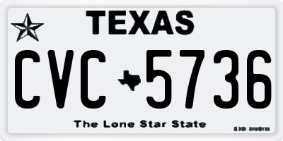 TX license plate CVC5736