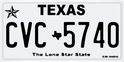 TX license plate CVC5740