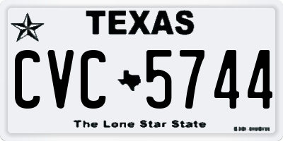TX license plate CVC5744