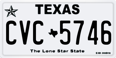 TX license plate CVC5746