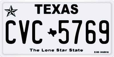 TX license plate CVC5769