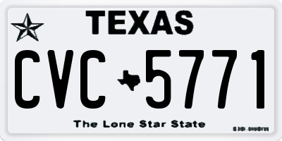 TX license plate CVC5771