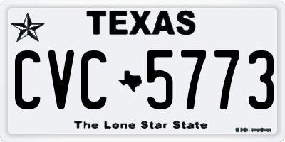 TX license plate CVC5773