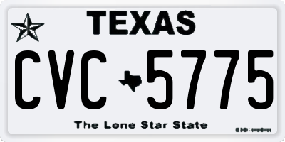 TX license plate CVC5775