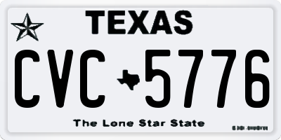 TX license plate CVC5776