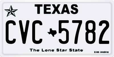 TX license plate CVC5782