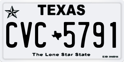 TX license plate CVC5791