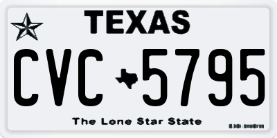 TX license plate CVC5795