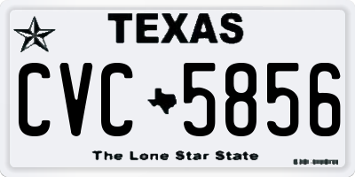 TX license plate CVC5856