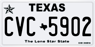 TX license plate CVC5902