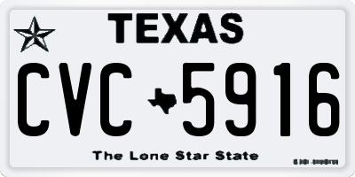 TX license plate CVC5916