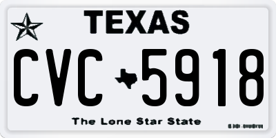 TX license plate CVC5918