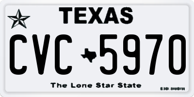 TX license plate CVC5970